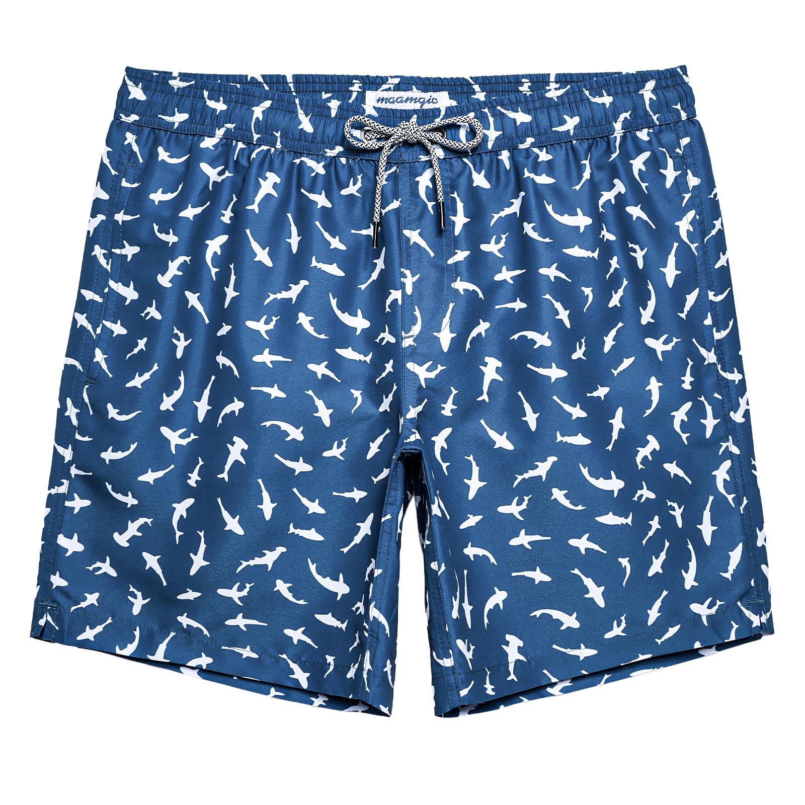 maamgic Mens Slim Fit Swim Shorts Swim Trunks 7 inch Quick Dry Mens Bathing Suits with Mesh Lining