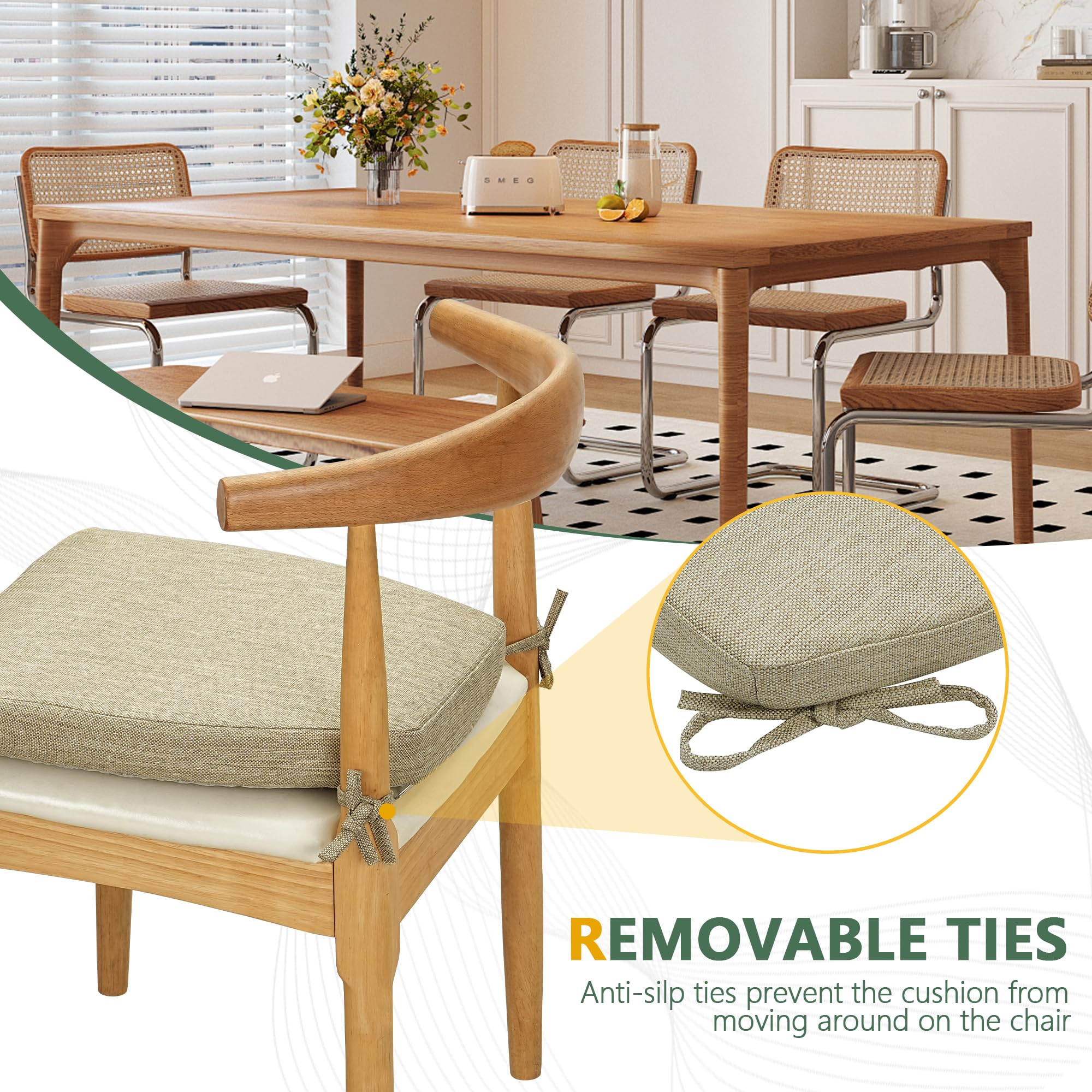 Naga Bahna Chair Cushions for Dining Chairs - Thickened 2