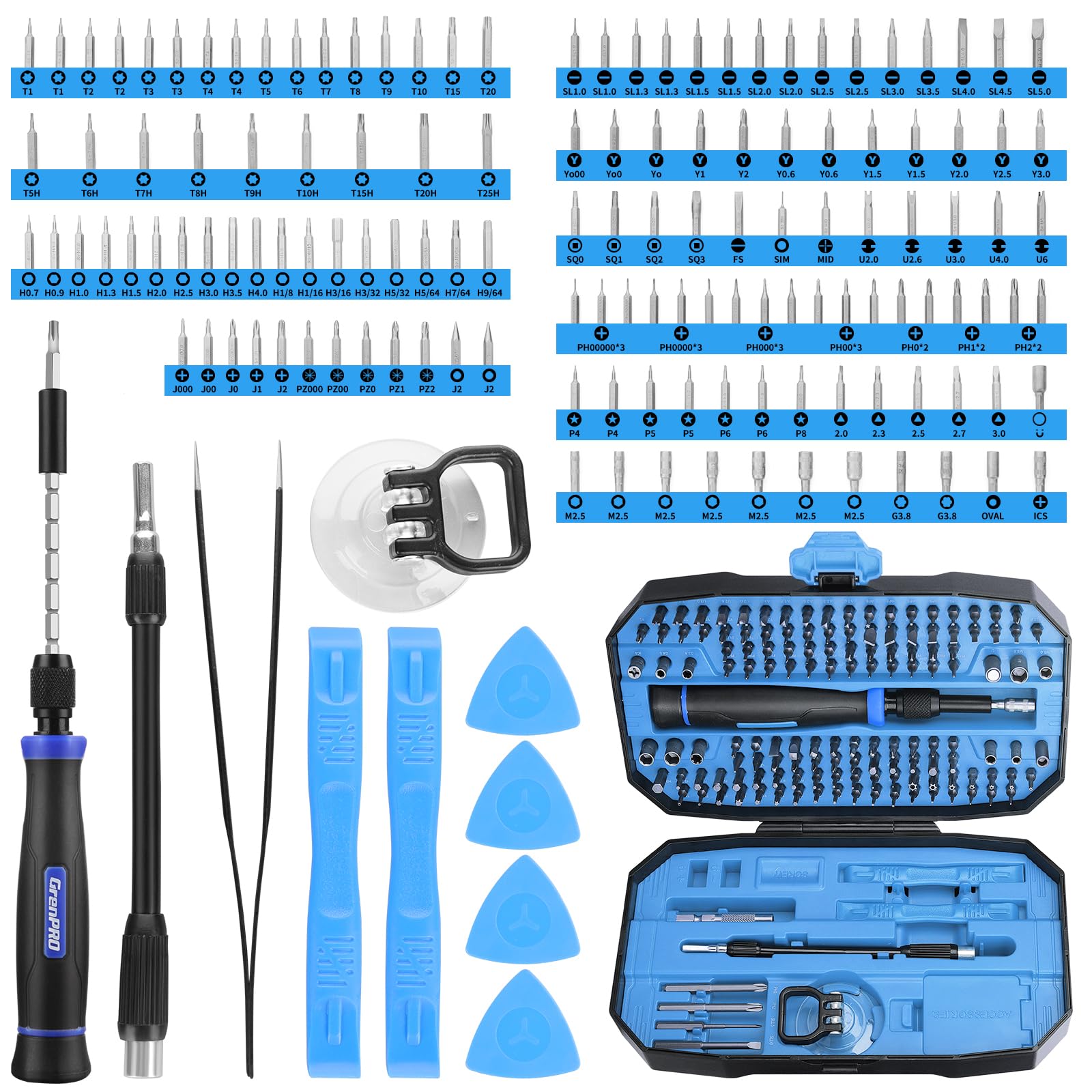 Precision Screwdriver Set, 152 in 1 Mini Screwdriver Kit with Case, Magnetic Screwdriver Set Bits, Professional Electronic Repair Tool Kit for Laptop, iPhone, Macbook, PS5, Jewelers, Glasses