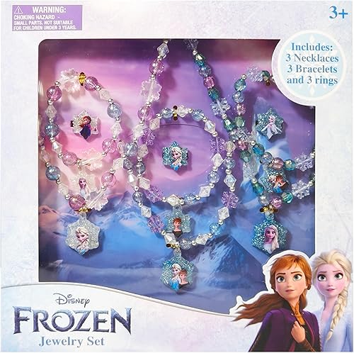 Miniatura 10 de LUV HER Girls Jewelry Set - Dress Up Toy Jewelry Box Set with Bead Necklaces, Bracelets, and Rings - Frozen Play Accessories - Ages 3+