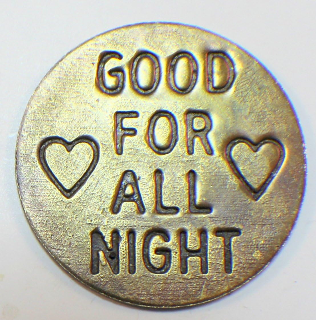 Fat Anns Saloon Solid Brass Brothel Token Brass Check image 2