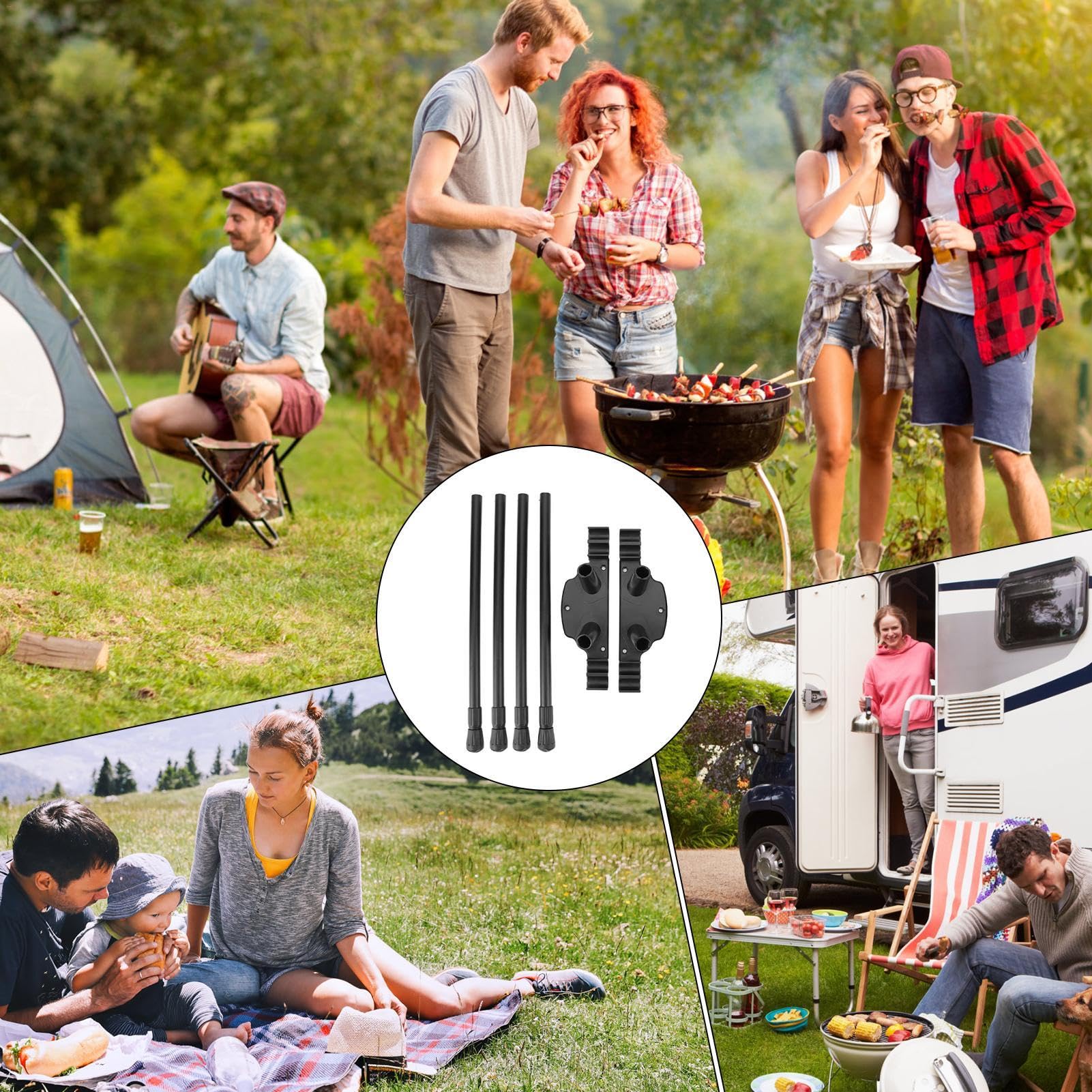 Tischbeine, Stahl Camping Tischbeine Möbelbeine Heavy Duty | Klappbare Esstischbeine aus Metall für Computertische, Klapptische
