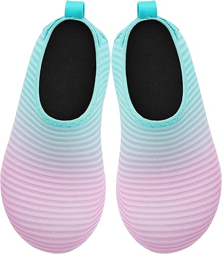 Miniatura 4 de Scurtain - Zapatos acuáticos para niños, calcetines acuáticos de secado rápido con sensación de pies descalzos para niños, niñas y bebés con suela