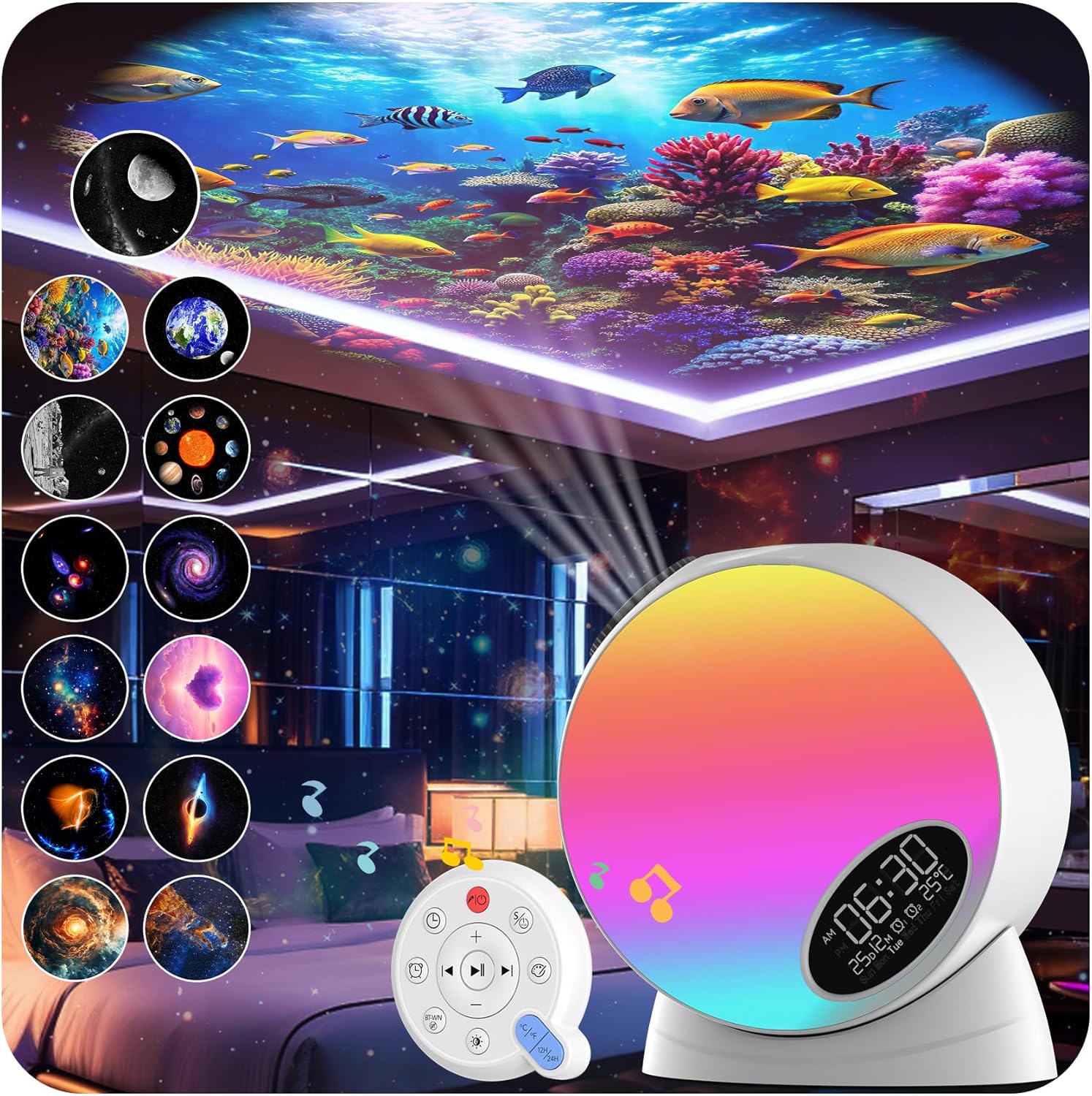 Galaxy Projector Pro for Bedroom,13 in 1 Planetarium Star Projector with Bluetooth Speaker & White Noise,Remote,Timer,360° Rotating Galaxy Light Projector,Space Galaxy Lamp for Kids Gifts Home Decor