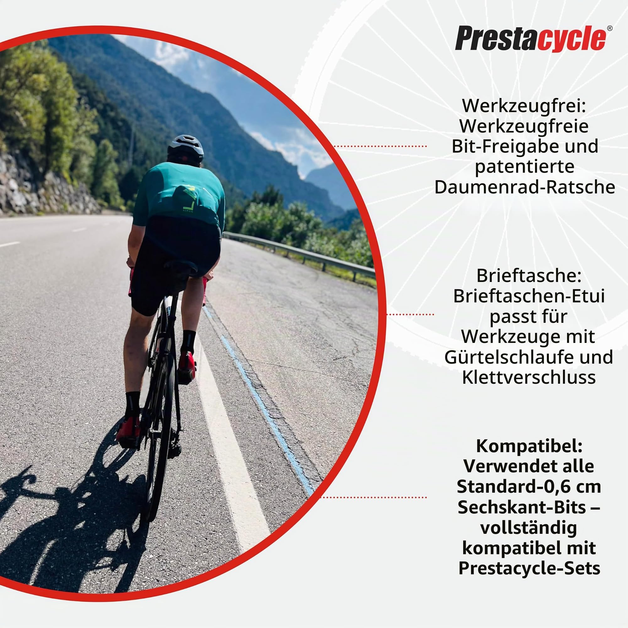 Prestacycle TorqRatchet Pro Wallet Kit, Werkzeug, (12) Bits und Brieftasche, Tool, and