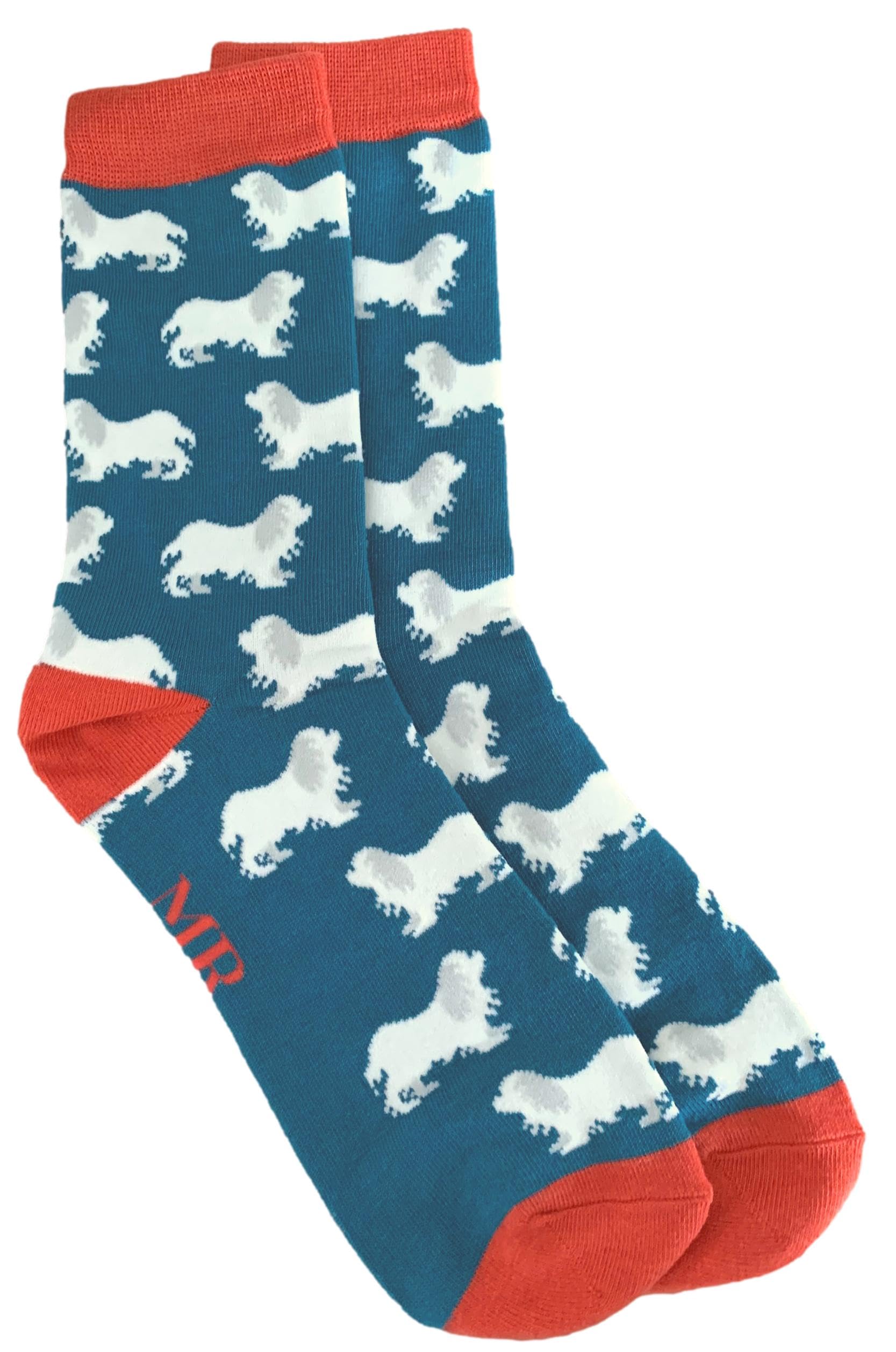 Purple Possum Men's Blue, Teal Purple Possum® Socks Spaniel Dogs Fun Novelty Bamboo Cotton Blend King Charles Spaniels Dog Pattern In Teal Blue Uk Shoe Size 7-11 Gents Gift Idea
