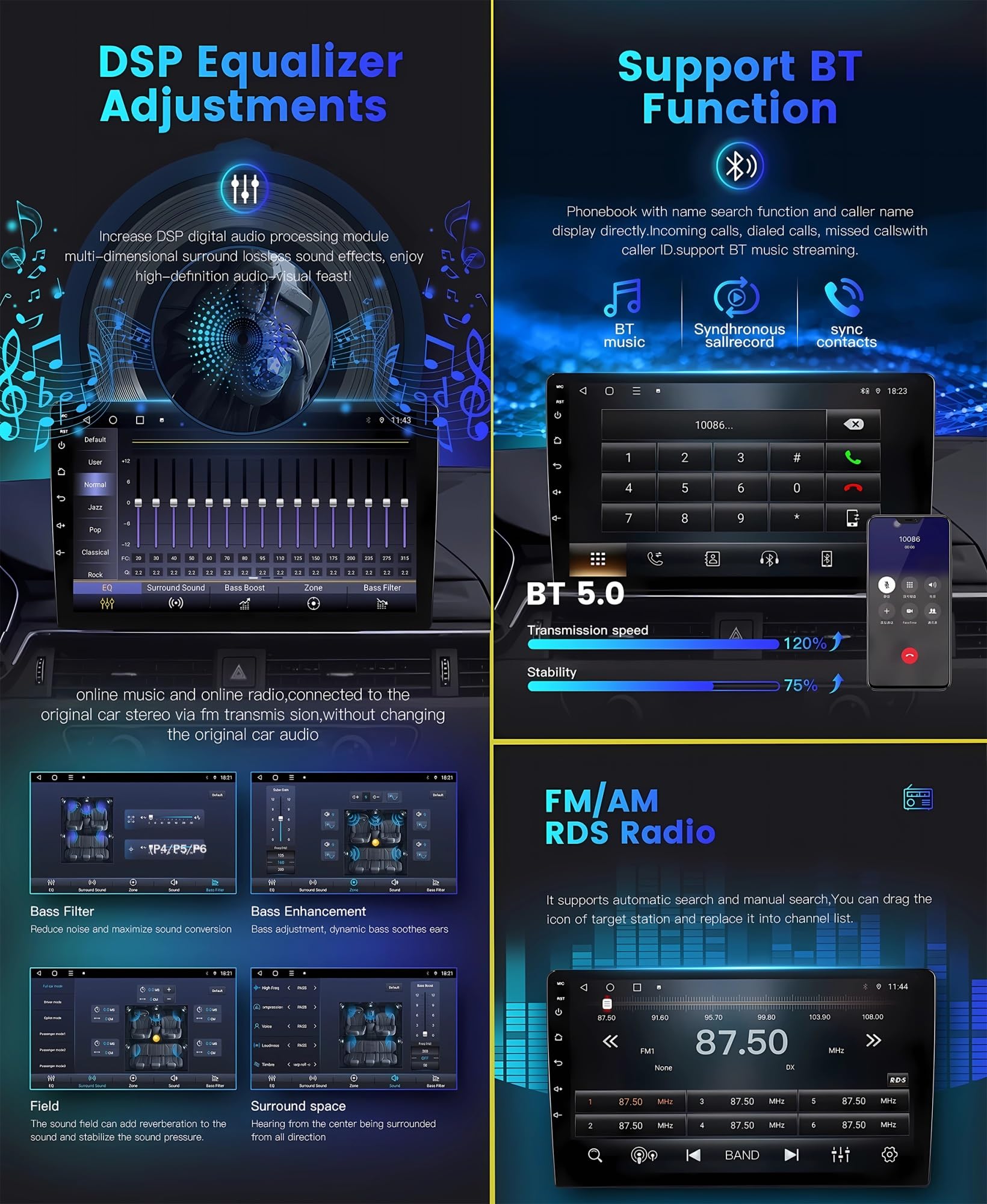 Android 12.0 2 Din radio samochodowe 9" ekran dotykowy samochodowe stereo do Infiniti QX60 2014-2019 z bezprzewodowym Carplay Android nawigacja samochodowa GPS AHD odwrócony obraz sterowanie