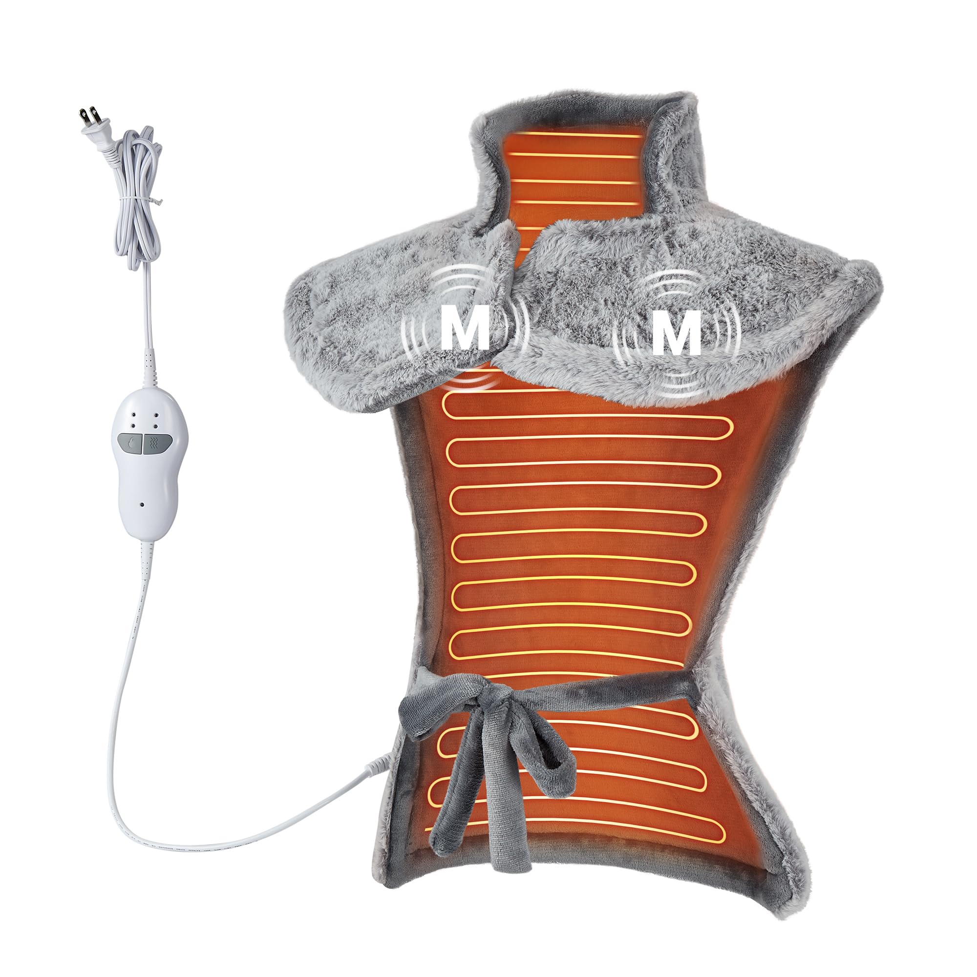 Massaging Heating Pad for Neck and Shoulders and Back, 24