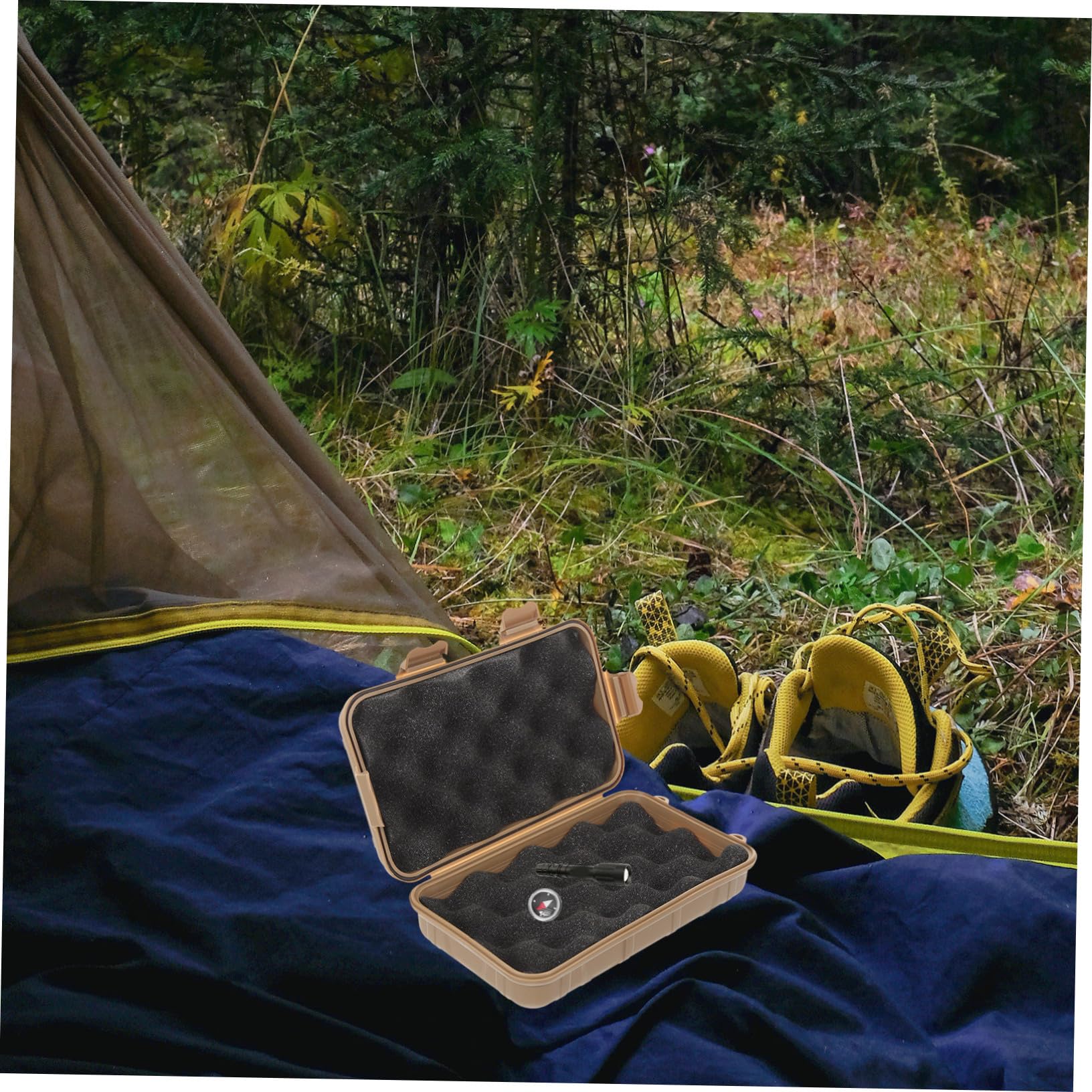Toyvian Multi Funktionale Überlebensbox Stoßfeste und wasserdichte Aufbewahrungsbox für Outdoor Aktivitäten für Camping und Survival Robustes Material Tragbar und Langlebig