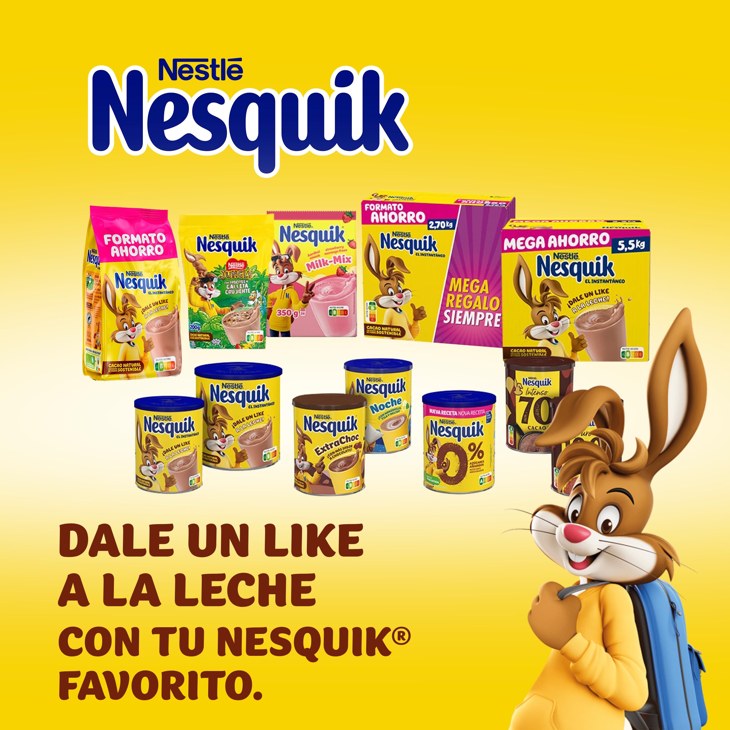 NESQUIK Nestlé Fresa, 14 bolsas de 350 g