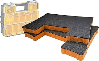 Shadow Foam Inserts for Stanley FatMax Pro Organiser & DeWalt Pro Organiser [Orange 30mm Twin Pack] Easy Peel Foam | for Tools, Power Tools and Tool Organisation