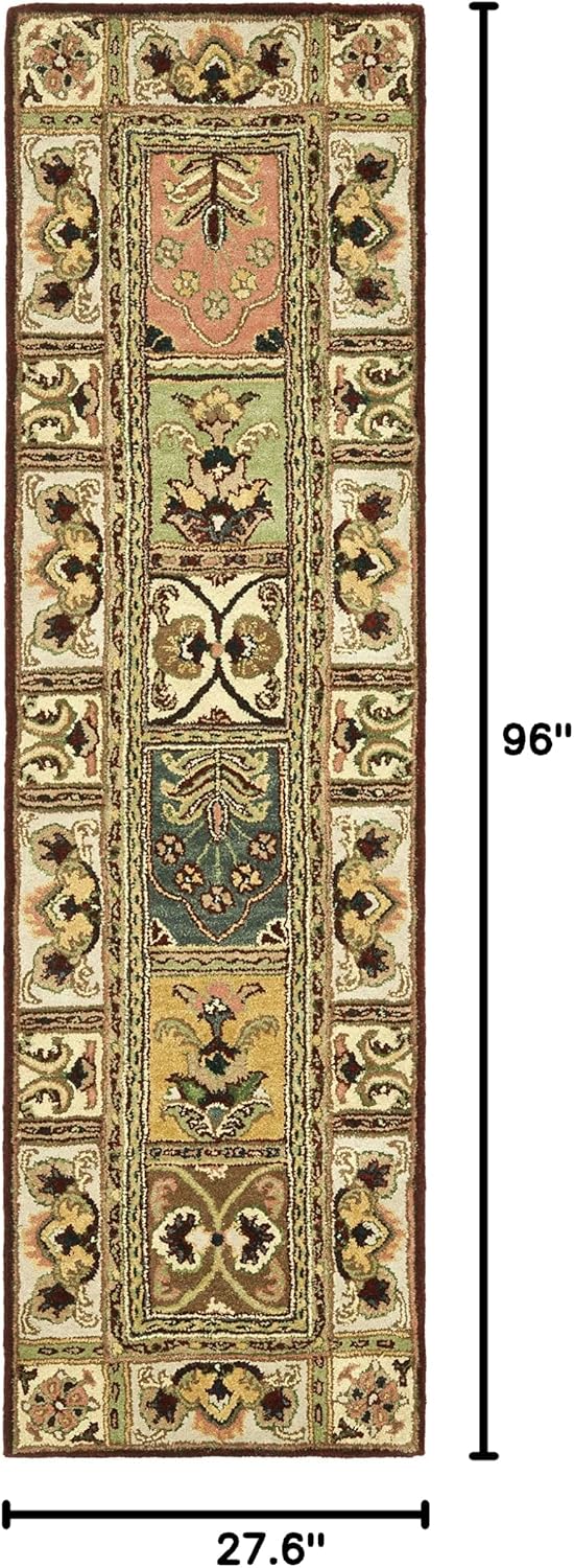 SAFAVIEH Classic Collection Runner Rug - 2'3" x 8', Assorted, Handmade Traditional Oriental Wool, Ideal for High Traffic Areas in Living Room, Bedroom (CL386A)
