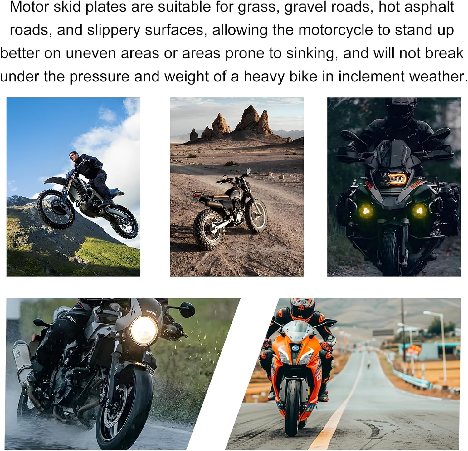 4 PCS Motorcycle Kickstand Pad, Anti-Sinking Motorbike Side Stand Extension Pad Foot Support Plate, Motorcycle Parking Coaster for Outdoor Grass Sand Slippery Ground Hot Pavement (Orange)
