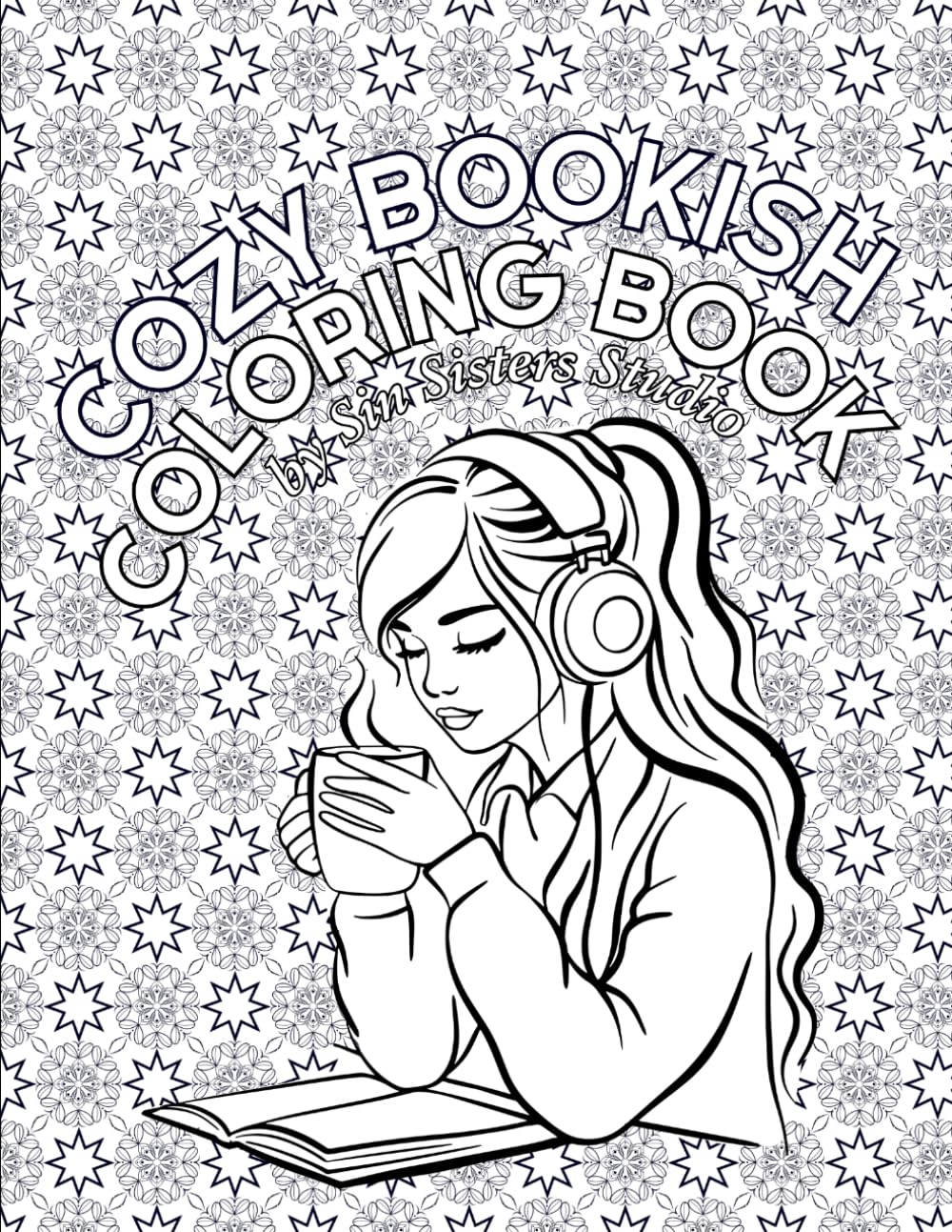 Cozy Bookish Coloring Book: Coloring Book for Book Lovers