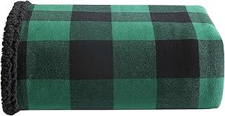 Eddie Bauer - Blanket, Super Soft Reversible Sherpa & Brushed Fleece Bedding, Throw Blankets for Couch, Ideal for Lounging (Cabin Plaid Green)