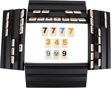 Pressman Rummikub Large Numbers Edition - لعبة بلاط الرومي الأصلية الزرقاء ، 5 & quot;