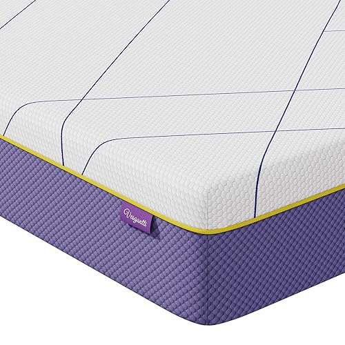 Vesgantti Single Mattress, 20CM Gel Memory Foam Single Mattress with CertiPUR-US Certified Foam for Pressure Relief & Cooling Comfort - Medium Firm, 90x190x20cm, Lavender Purple - Lavender Purple - 20 Centimetres - 3FT Single (90 x 190cm)