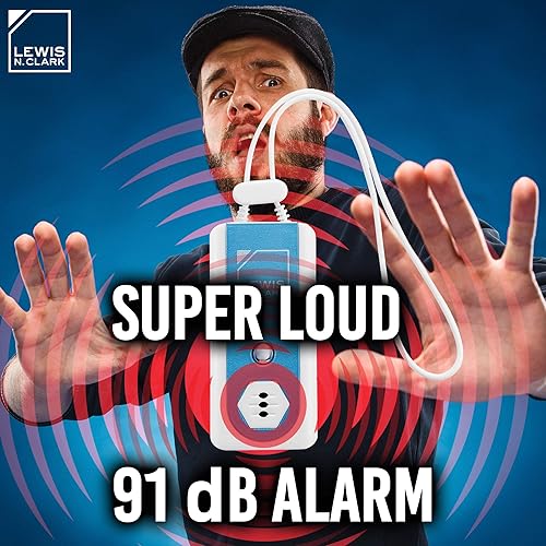 Miniatura 3 de Lewis N Clark Alarma de puerta de viaje + protector de ventana, sistema de seguridad portátil para el hogar, funciona con pilas para hotel,