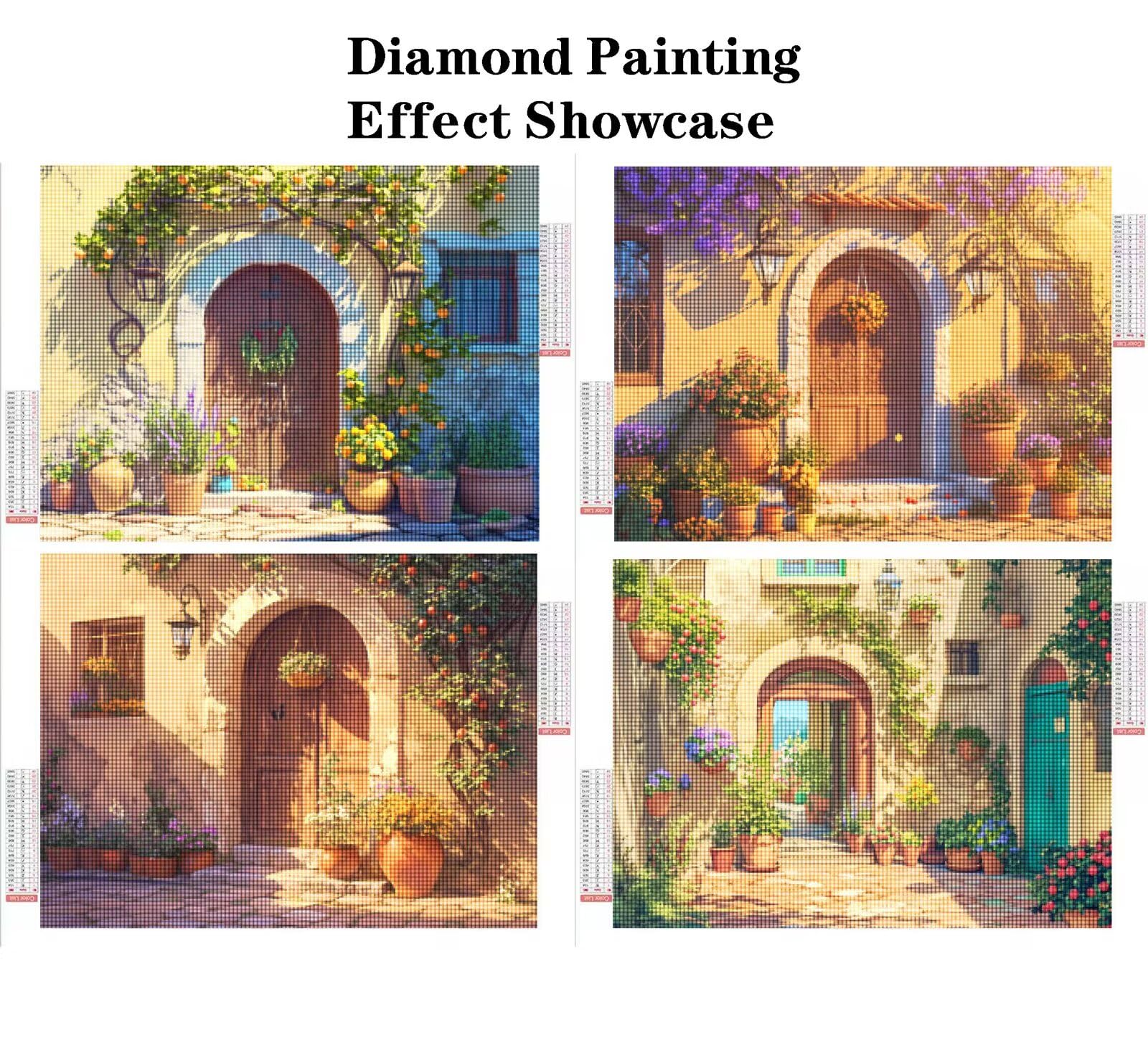 Malarstwo diamentowe krajobraz 120 x 80 cm kwadratowy obraz diamentowy 4 sztuki 2026 nowy zestaw do malowania diamentami 5D z akcesoriami, prezenty świąteczne, dekoracje świąteczne i noworoczne i