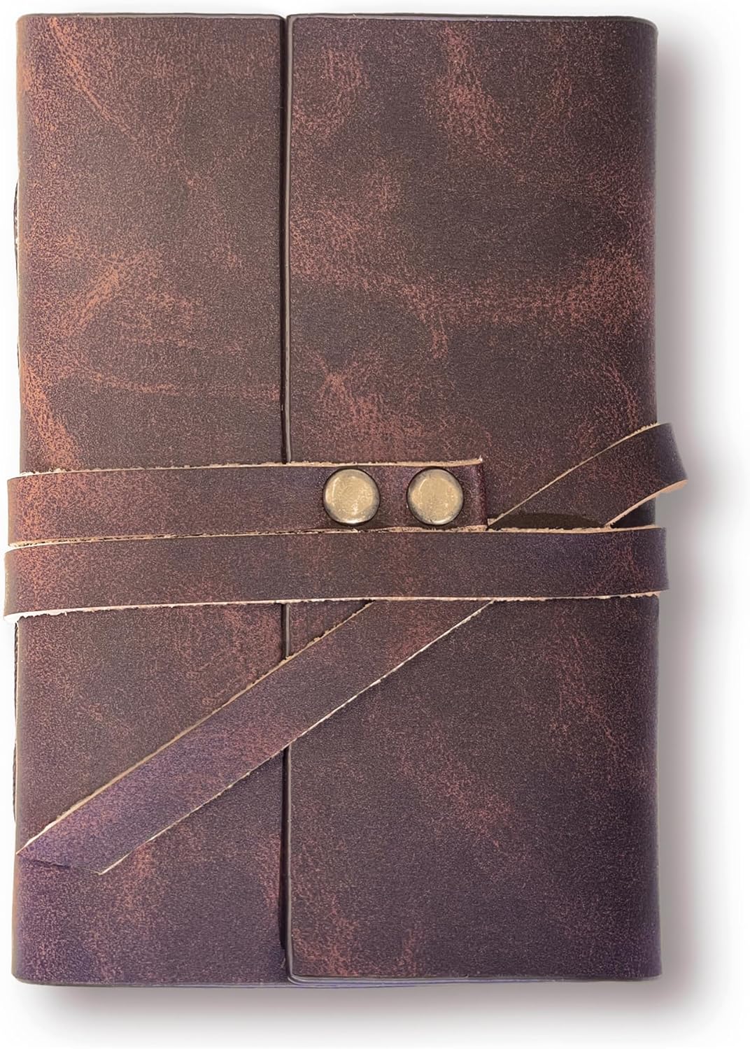 Leather Journal 4"x 6" Genuine Leather Notebook Journal for Men/Women with Giftable BOX - 300 Lined Kraft Pages Vintage Leather Bound Journal for Diary Travelling (Brown) - Image 3