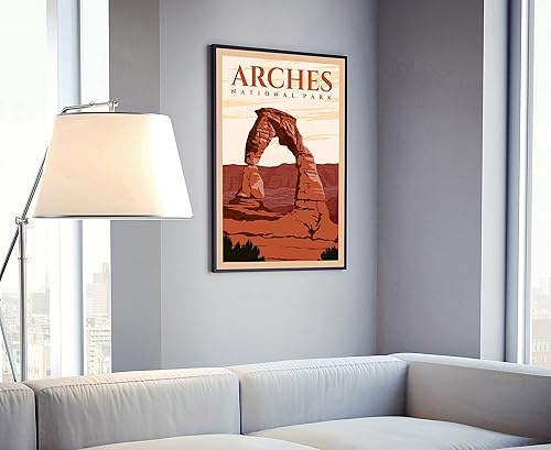 Vista 2 de Generic Póster artístico de pared del Parque Nacional Arches, papel fotográfico de 12 x 18 pulgadas, impresión de calidad profesional de Arcos