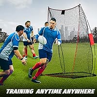 Vista 7 de Football Kicking Cage Net - Heavy Duty Portable Training Net with Steel Frame for Backyard Indoor Outdoor Field Goal Training & Punting Passing