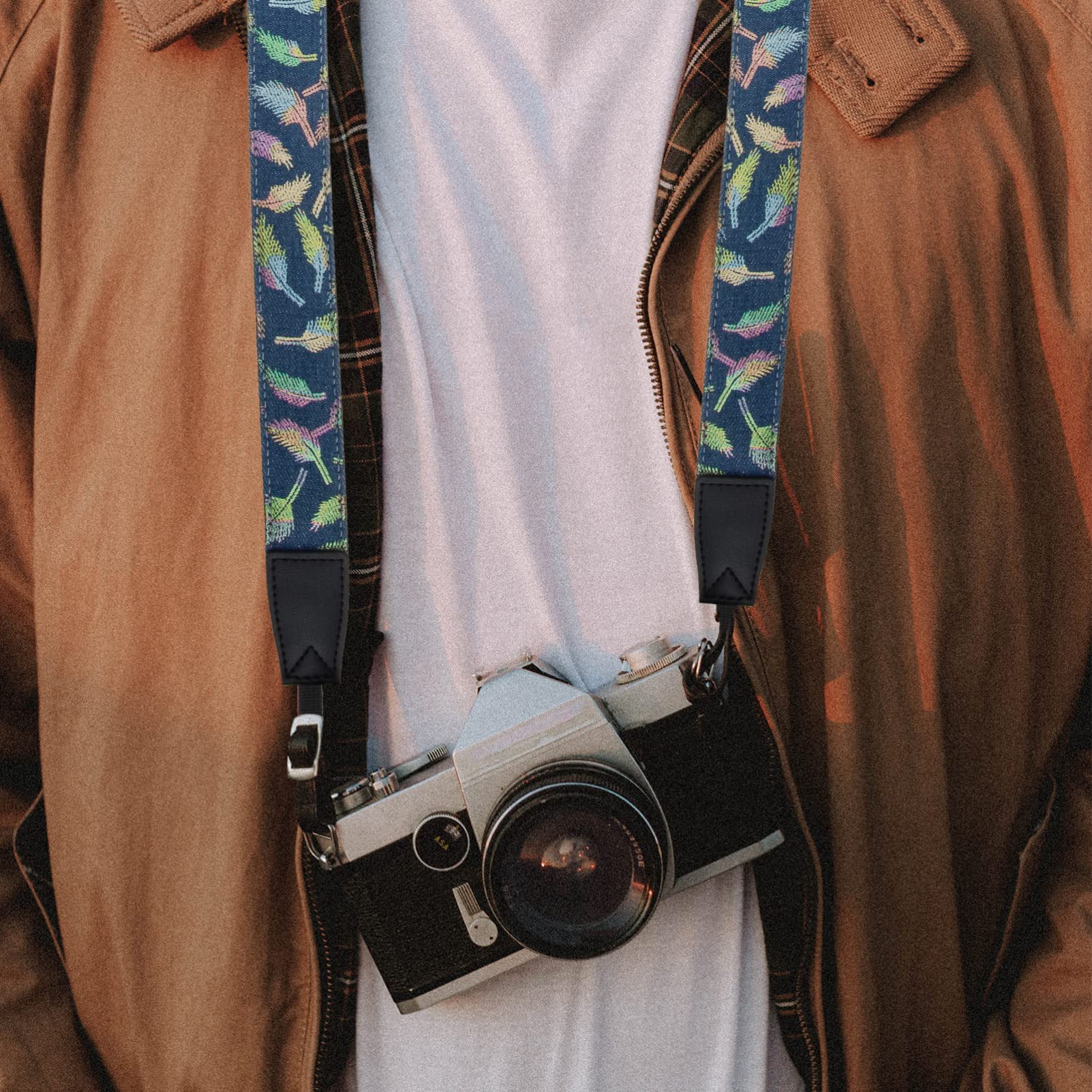 Correa para Cámara de Hombro y Cuello y Ligera para Fotografía Profesional y Amateur con Diseño de