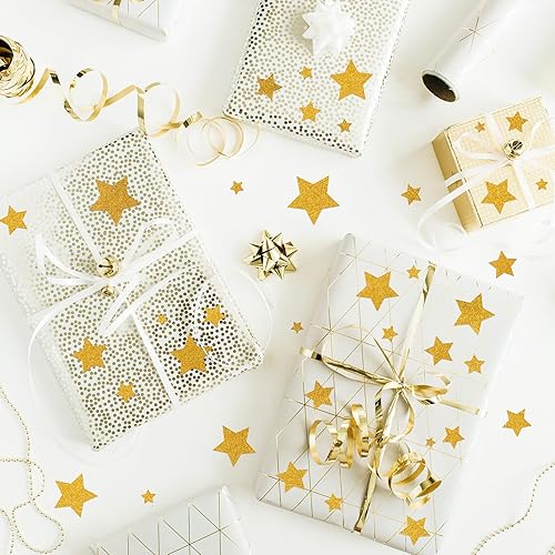 Miniatura 5 de CustomyLife 8 hojas de 320 piezas + calcomanías de estrella dorada con purpurina para recompensa, calcomanía de estrella autoadhesiva, pequeña