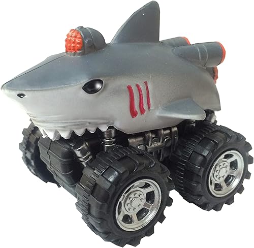 Miniatura 7 de Wild Zoomies - Delfín de Deluxebase. Juguetes de camión monstruo accionados por fricción con jinetes de animales geniales, juguetes de autos