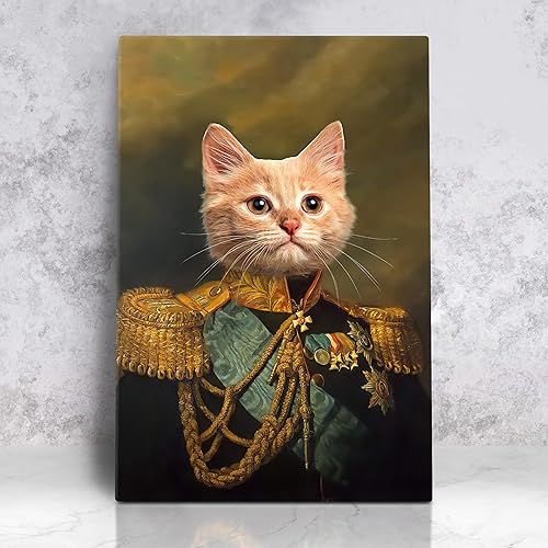 Miniatura 16 de Awesometik Impresión en lienzo personalizada retrato real de mascota a partir de foto, retrato personalizado del Renacimiento, retratos, retratos 20