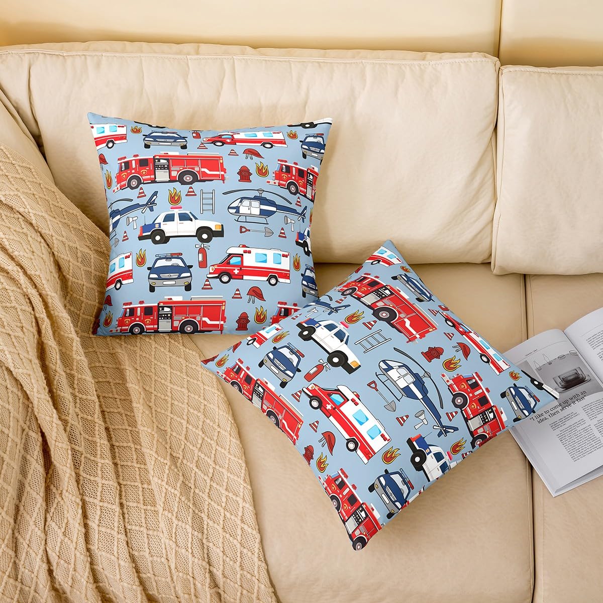 Feelyou Police Car Throw Pillow Cover 20