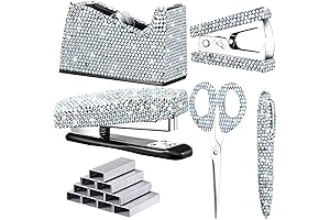 6 Pack Bling Rhinestone Desk Accessories