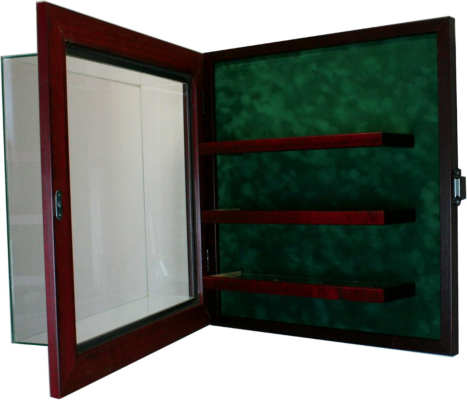 Perfect Cases 12 Baseball Cabinet Style Display Case with Hinged Door and Suede Backing