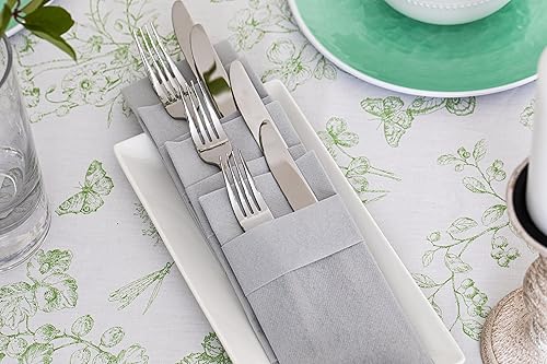 Miniatura 2 de Servilletas de cena American Homesttead con bolsillo para cubiertos, servilletas de mesa desechables tipo paño preplegadas, servilletas de papel