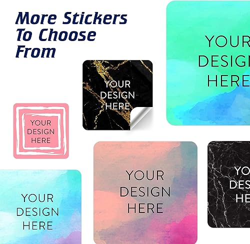 Vista 821 de DayStar Custom Signs & Design - 100 adhesivos de vinilo personalizables, con texto, imagen, diseño y logotipo; adhesivos para logotipo de embalaje