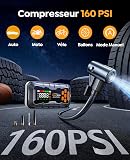 16-IN-1 Jump Starter Power Pack 27000mAh 7000A with Air Compressor 160PSI, Car Battery Booster Jump Starter (All Gas/14L Diesel/Hybrid) with Tire Repair Kit, Hook Stone, Tow Rope,Gloves, 800 Lumen - 3