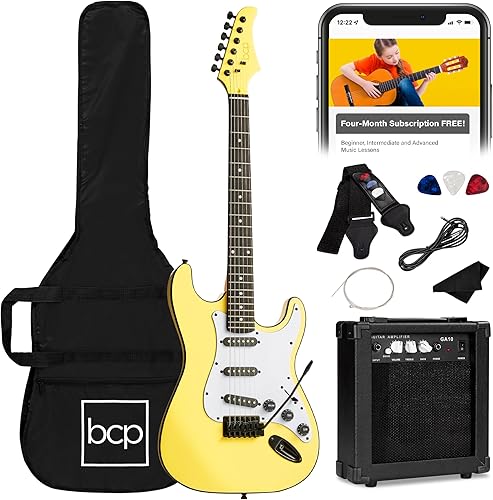 Miniatura 17 de Best Choice Products Kit de iniciación de guitarra eléctrica para principiantes de tamaño completo de 39 pulgadas con funda, correa, amplificador
