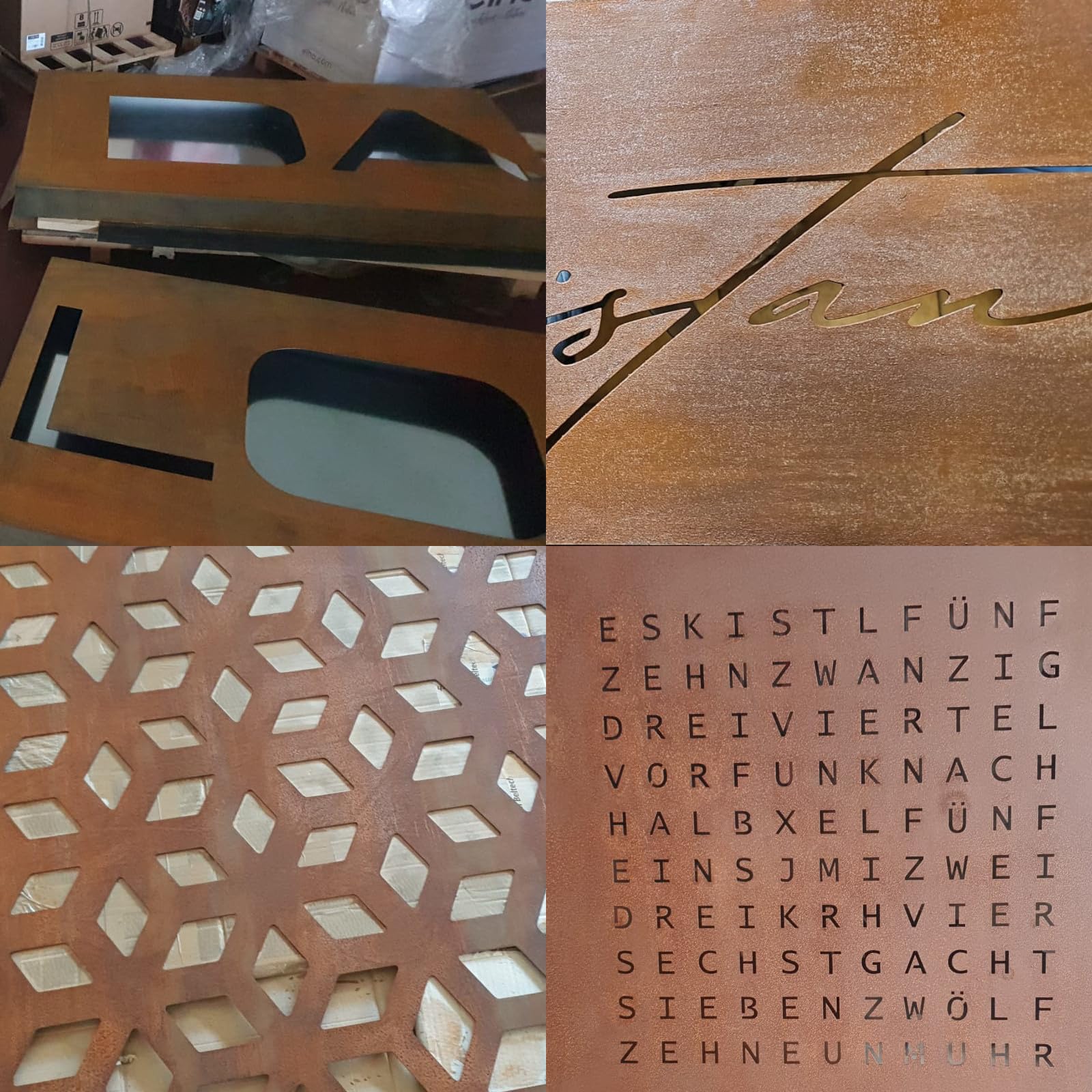 Targa Personalizzata in Metallo CORTEN. Insegna su misura Effetto Ruggine.