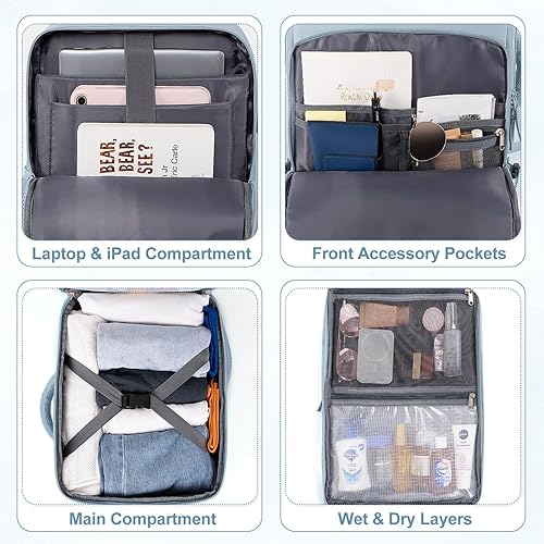 Miniatura 7 de Mochila de viaje, Azulclaro, Grande, Viajes