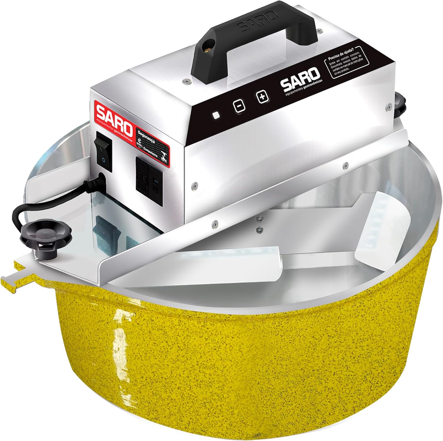 Professional Stand Mixer, Silver Stainless Steel, 10L Capacity, Digital Controls, 30 Speed Settings, Automatic Stirrer with Cooking Pot, 35x30x25cm