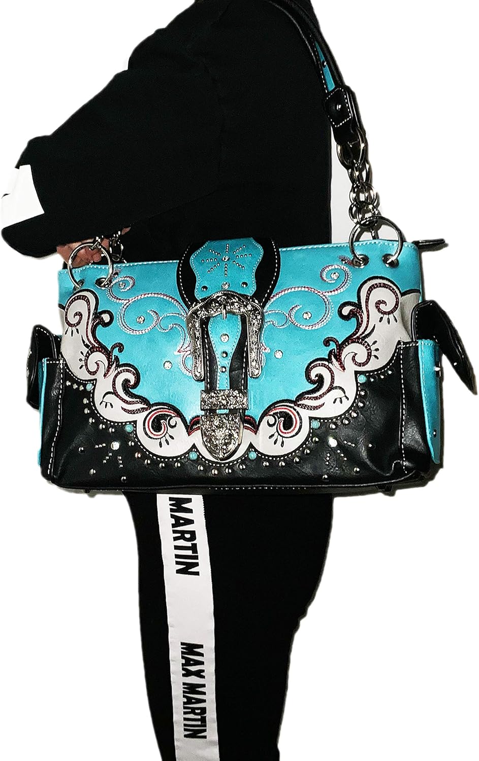 Western Classic Crown Belt Buckle Concealed Carry Handbag in 6 Colors GP939W177