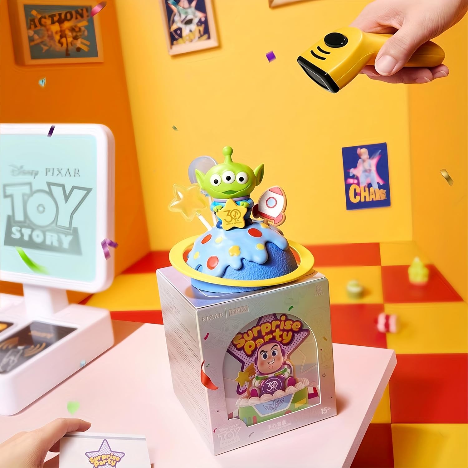 MINISO Disney Pixar Toy Story Surprise Party Blind Box, Collectible Character Figurine - Handmade Exquisite Details for Display & Gifting