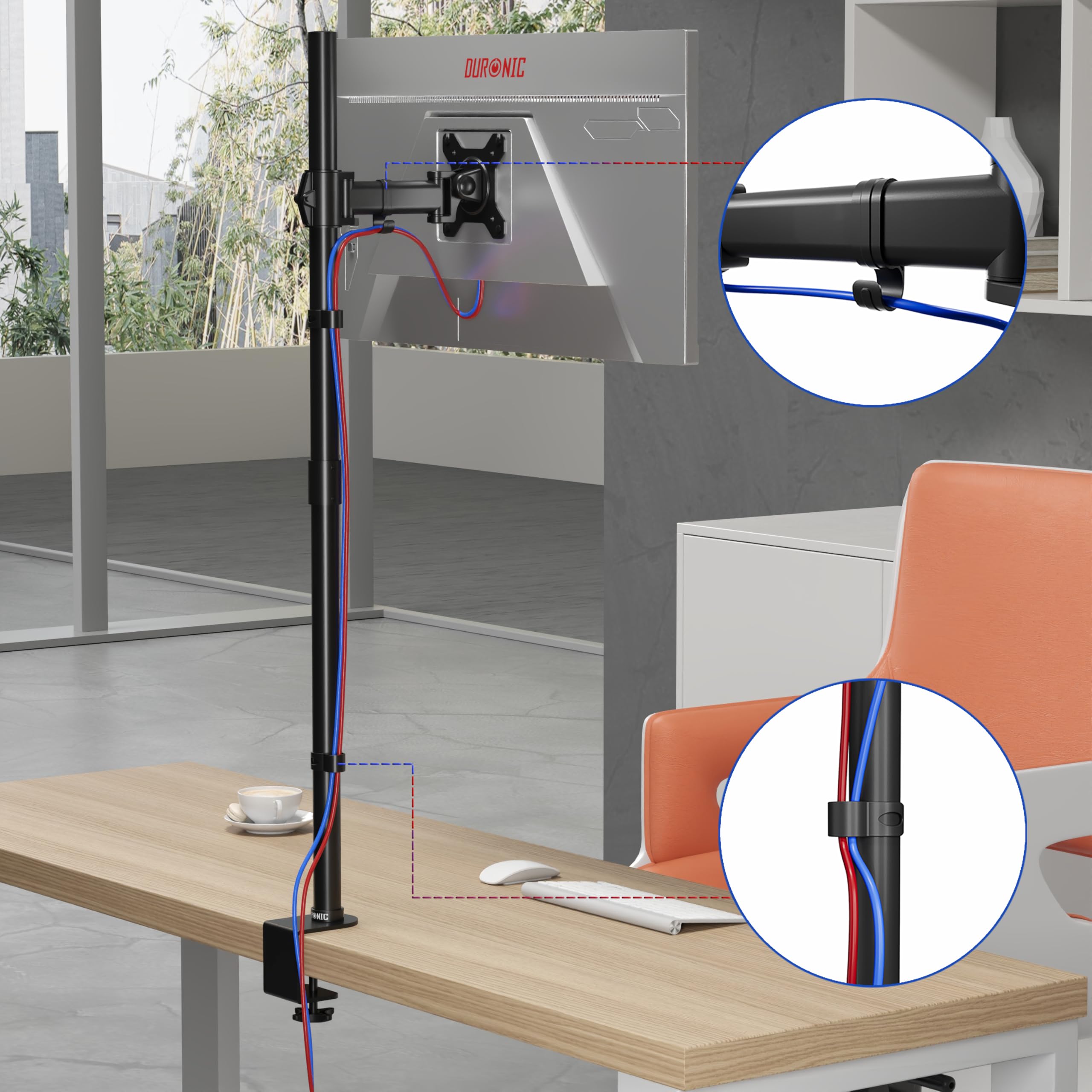 Duronic DMT251X2 BK Brazo para Monitor de 13" a 32" de 8 kg