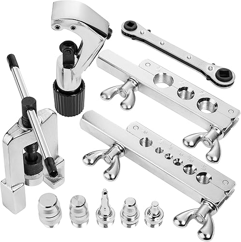 Miniatura 2 de LORESO - Kit de herramientas de abocinación, juego de herramientas de estampación de línea de rotura y HVAC para bengalas individuales de 45 en