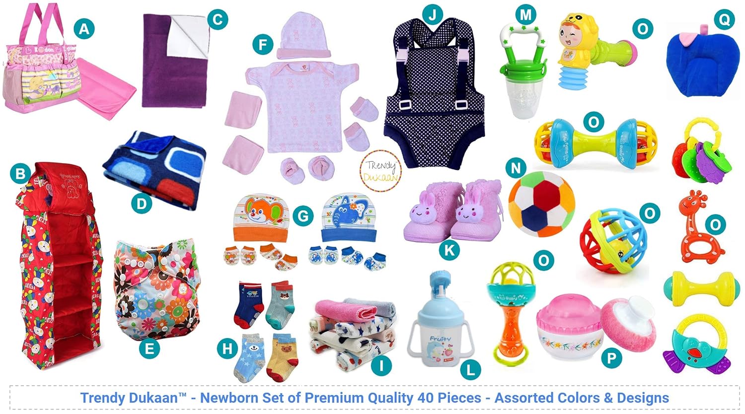 Trendy Dukaan™ New Born Baby Gift Set for 012 Month Baby (Clothes
