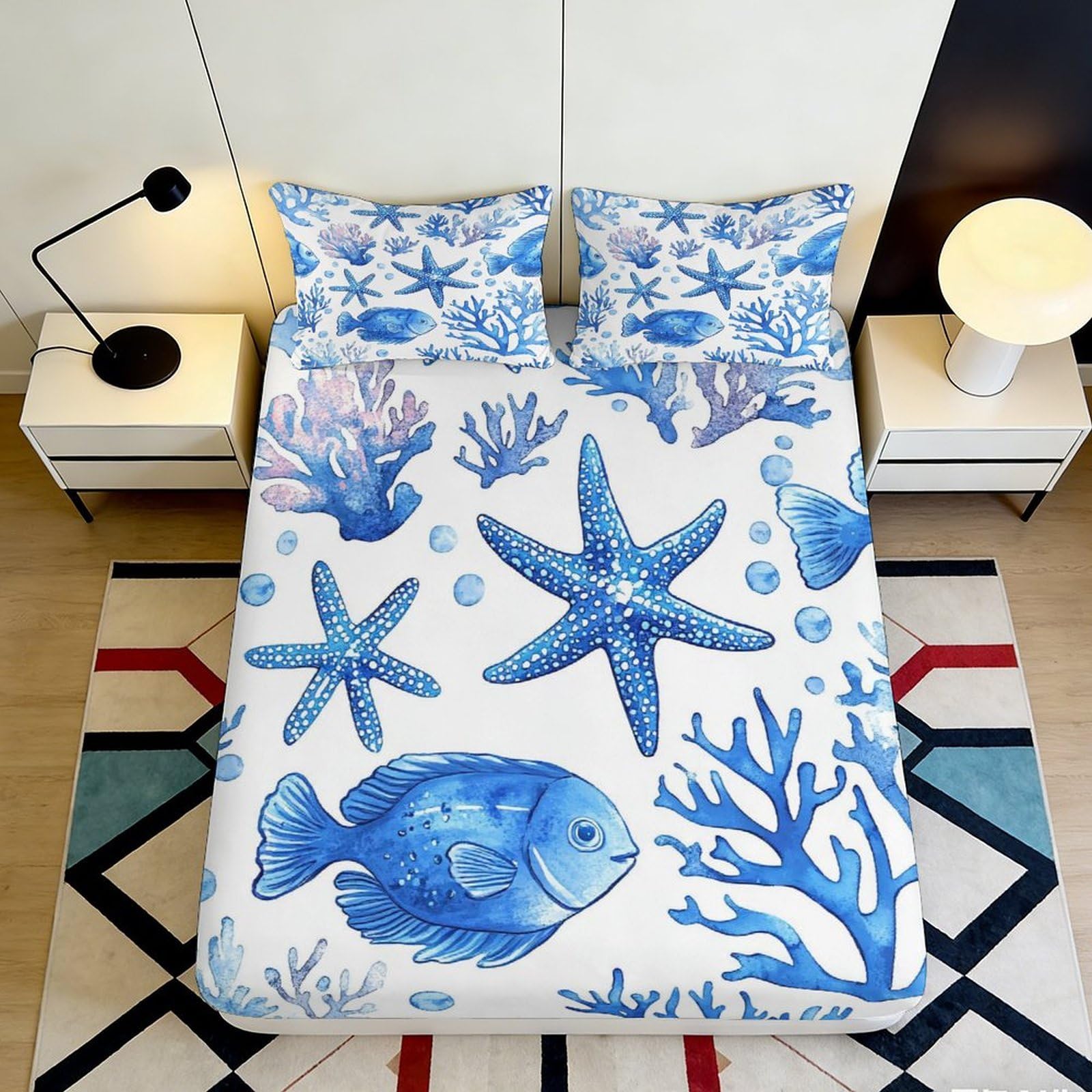 3D Printed Tiger Pattern Fitted Sheet Microfiber Elastic Hem for Adults Teens Bedroom Bedding Non-Slip Deep Pocket Tiger Mattress Fitted Cover 120x200x25cm