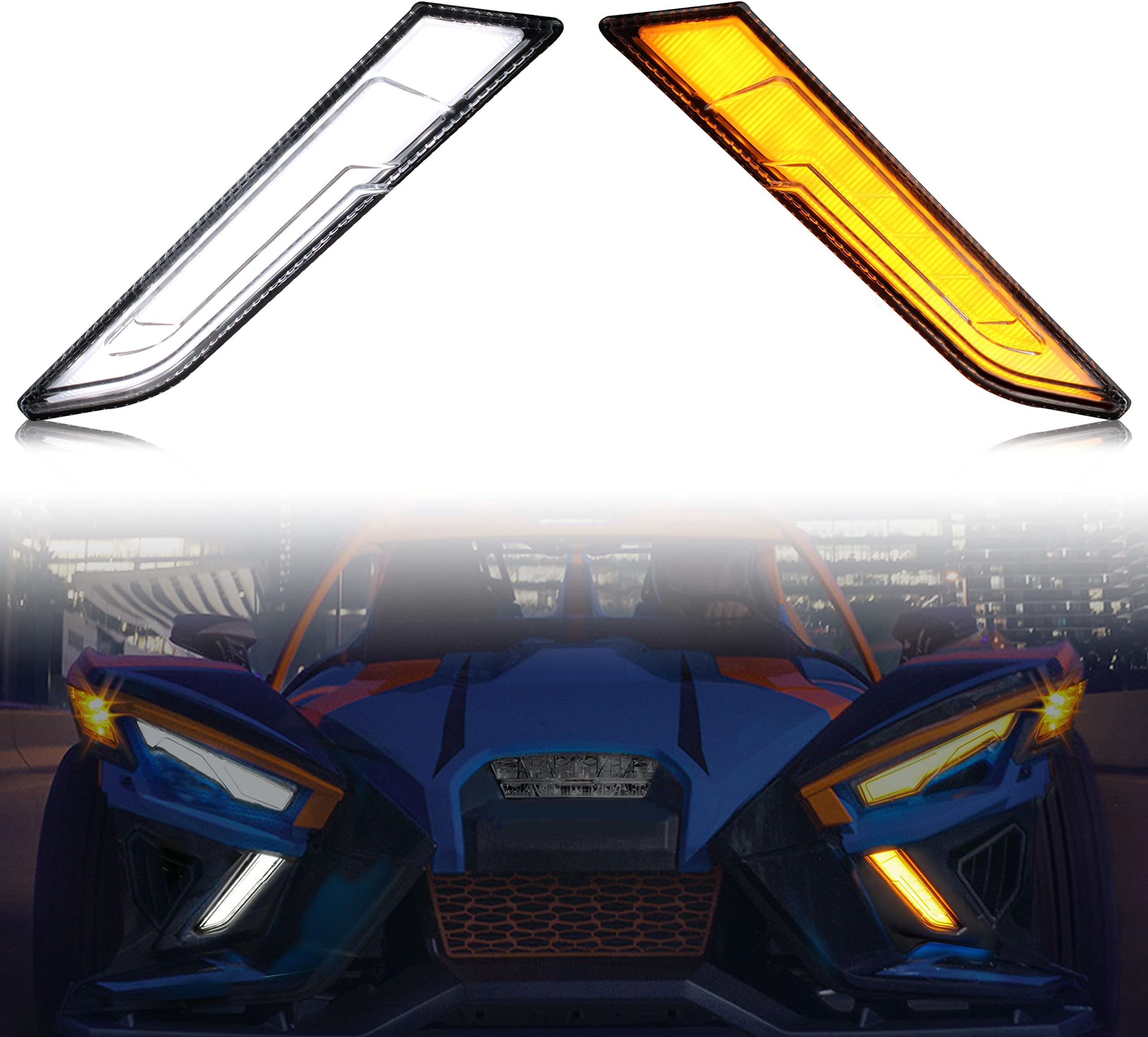 SAUTVS Lower Accent Panel Light Kit for Slingshot 2020-2023, Daytime Running Light Turn Signals for 2020-2023 Polaris Slingshot S GT R LE SL Accessories, Replacement #2884606
