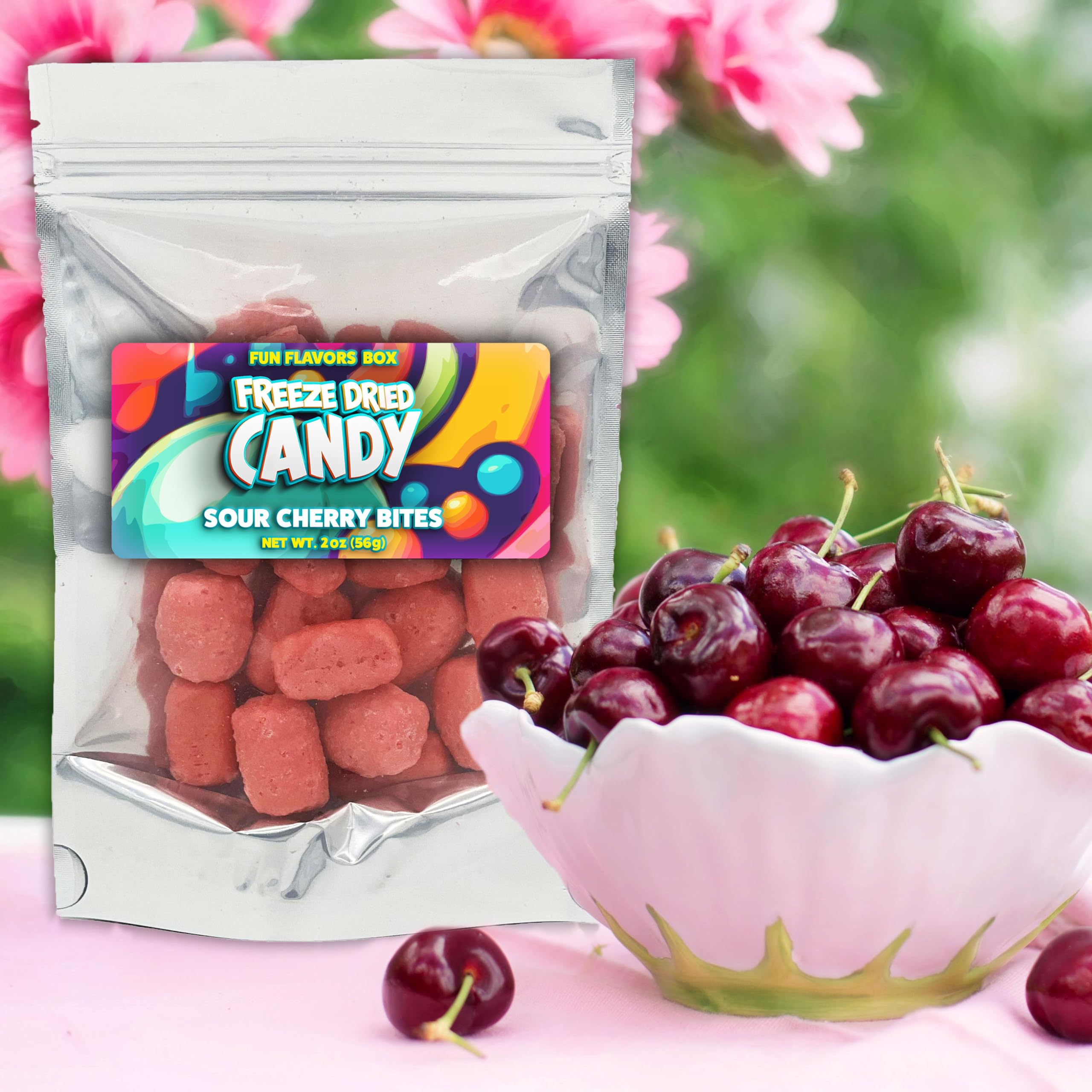 Freeze Dried Sour Cherry Cubes | 100% Natural Dried Fruit | Dehydrated Sour Cherry | No Added Sugar Freeze Dried Fruit | Gefriergetrocknete Sauerkirsche | Freeze Dried Fruit Sour Pieces Cherry - View #7