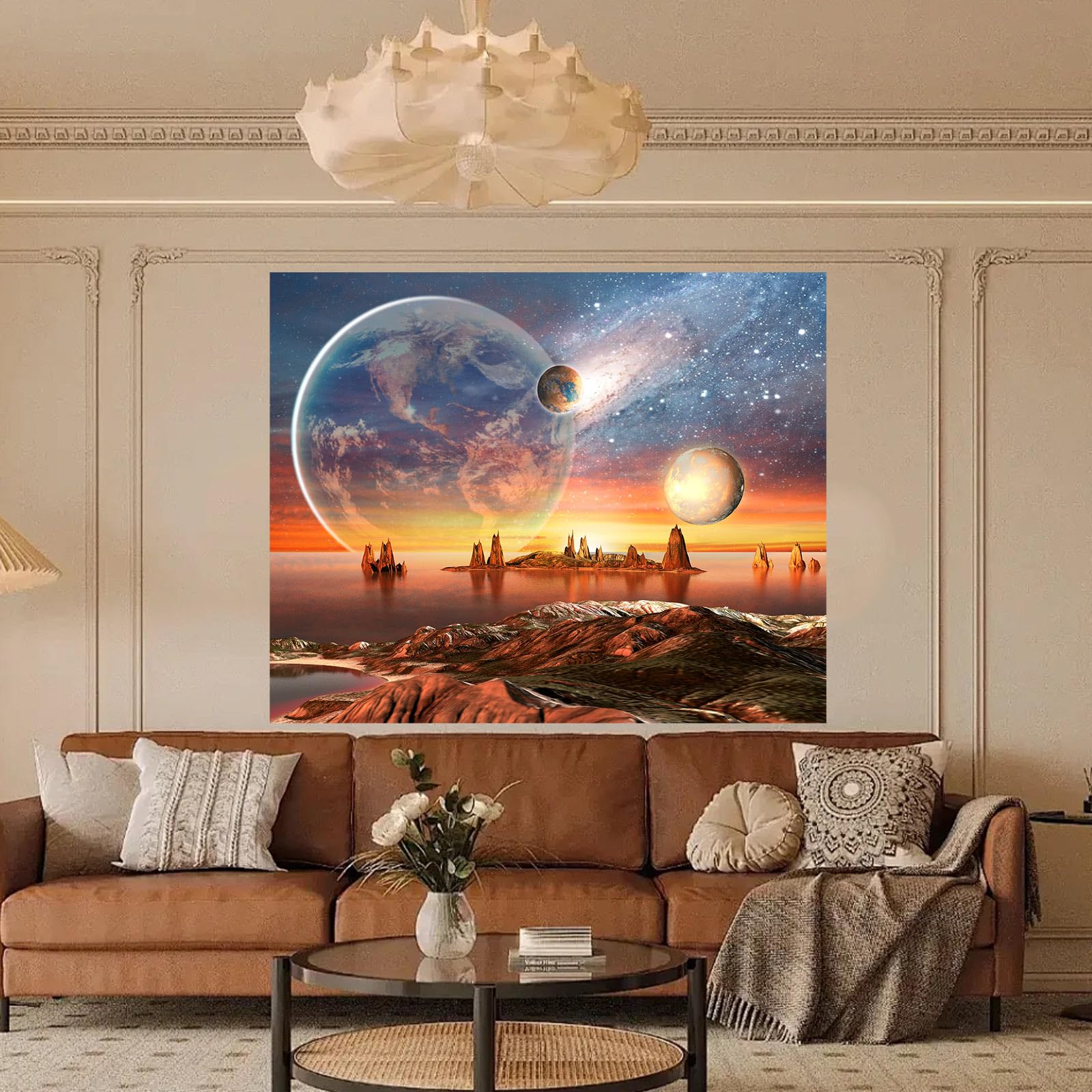 Leyiyi Erd-Hintergrund 2,2x2,2m - Rundes Weltraum Fotohintergrund Für Kinder