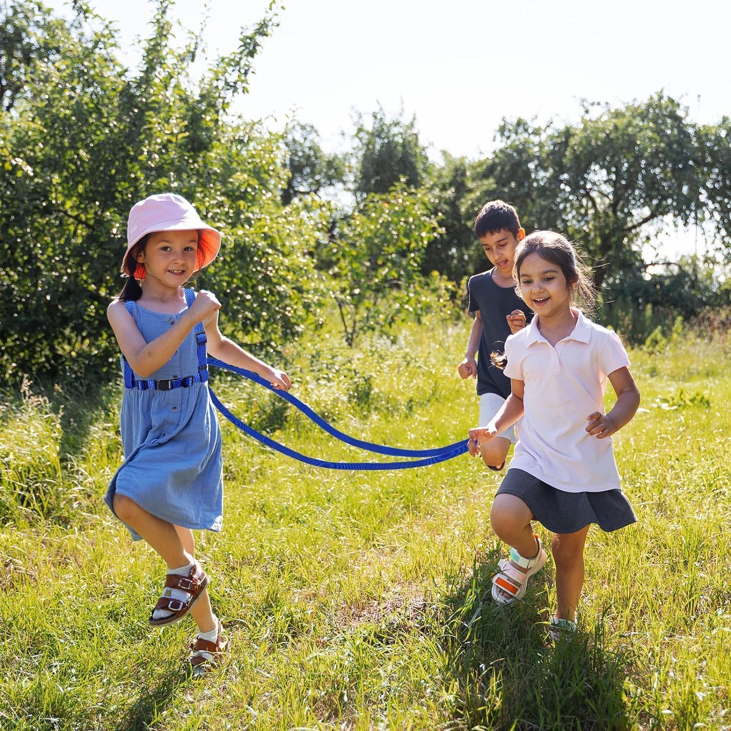 2 Stück Pferdeleinen Blau Pferdegeschirr für Kinder, Pferdegeschirr für Kinder Pferdeleine für Mädchen und Jungen Rollenspiel Skifahren Spielen